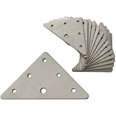 OMIdeas 15 x suporte triangular de aço (70 x 70 x 1,5) ângulos metálicos esquadros de madeira galvanizada OMIdeas 15 x suporte triangular de aço (70 x 70 x 1,5) ângulos metálicos esquadros de madeira galvanizada