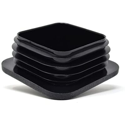 Design61 4 tampões de tubo quadrados de lâminas de 65 x 65 mm, com lâminas para dimensões interiores de 52 a 57 mm, tampas de extremidade para tubos quadrados Design61 4 tampões de tubo quadrados de lâminas de 65 x 65 mm, com lâminas para dimensões interiores de 52 a 57 mm, tampas de extremidade para tubos quadrados