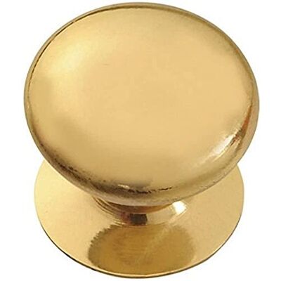 Merriway Botão de porta vitoriana 19 mm, latão (embalagem de 1) Merriway Botão de porta vitoriana 19 mm, latão (embalagem de 1)