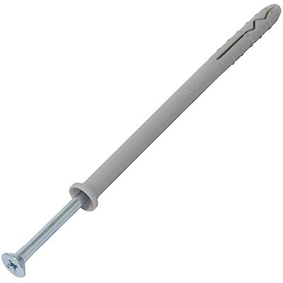 AERZETIX Conjunto de 50 tacos de pregos Ø 8 x 120 mm com flange chanfrada em polietileno 50 pregos-parafusos Ø 4,9 x 125 mm com cabeça fresada PZ2 em aço para bater estrutura metálica betão AERZETIX Conjunto de 50 tacos de pregos Ø 8 x 120 mm com flange chanfrada em polietileno 50 pregos-parafusos Ø 4,9 x 125 mm com cabeça fresada PZ2 em aço para bater estrutura metálica betão