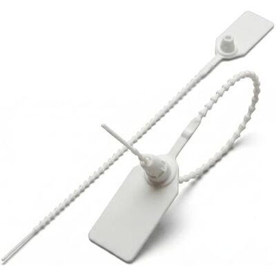 QWORK ® 100 Peças Selos de Segurança de Plástico, Abraçadeiras Numeradas para Mala, Caixas, Contentores, Portas, Sacos, Camião, Logística (Branco) QWORK ® 100 Peças Selos de Segurança de Plástico, Abraçadeiras Numeradas para Mala, Caixas, Contentores, Portas, Sacos, Camião, Logística (Branco)