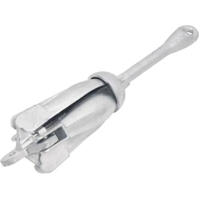 vidaXL Âncora dobrável ferro maleável prateado 4 kg vidaXL Âncora dobrável ferro maleável prateado 4 kg