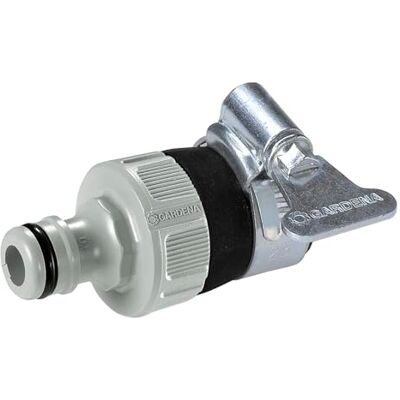 Gardena 2908-20 Adaptador de torneira universal para conectar a mangueira de jardim a uma torneira sem rosca com um diâmetro externo de 14 17 mm, resistente à corrosão Gardena 2908-20 Adaptador de torneira universal para conectar a mangueira de jardim a uma torneira sem rosca com um diâmetro externo de 14 17 mm, resistente à corrosão