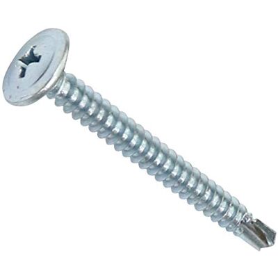 AERZETIX C44677 Conjunto de 100 parafusos para chapa autoperfurante Ø4,2x41mm com cabeça larga abaulada com pegada PH/cruciforme em aço galvanizado fixação chapa caleiras cor prata AERZETIX C44677 Conjunto de 100 parafusos para chapa autoperfurante Ø4,2x41mm com cabeça larga abaulada com pegada PH/cruciforme em aço galvanizado fixação chapa caleiras cor prata