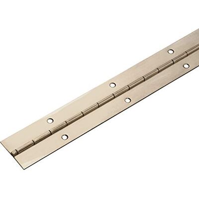 Gedotec Dobradiça de piano para aparafusar dobradiça de porta enrolada de metal niquelado 3500 x 25 mm dobradiça dobrável robusta prata maciça dobradiça de móvel perfurada 1 pi Gedotec Dobradiça de piano para aparafusar dobradiça de porta enrolada de metal niquelado 3500 x 25 mm dobradiça dobrável robusta prata maciça dobradiça de móvel perfurada 1 pi
