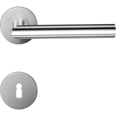 HAIFUAN 1 pacote de puxadores de porta em aço inoxidável escudo de orifício para chave, conjunto de puxadores de fechadura de porta, barra de mão de porta, aço inoxidável escovado () HAIFUAN 1 pacote de puxadores de porta em aço inoxidável escudo de orifício para chave, conjunto de puxadores de fechadura de porta, barra de mão de porta, aço inoxidável escovado ()