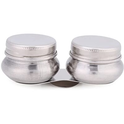 Walfront Copo de pá de aço inoxidável, recipiente duplo de boca grande com tampa e grampo, recipiente de óleo para acrílico ou pintura a óleo Walfront Copo de pá de aço inoxidável, recipiente duplo de boca grande com tampa e grampo, recipiente de óleo para acrílico ou pintura a óleo