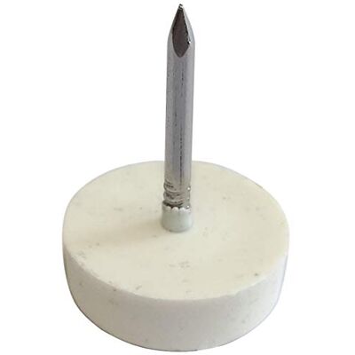 AERZETIX : 100 x skate com prego Ø 15 mm redondo de plástico (branco) AERZETIX : 100 x skate com prego Ø 15 mm redondo de plástico (branco)