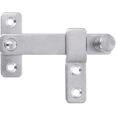 Amig Almofada para janela 80 x 46 mm, Gancho para portas, janelas e janelas fechadura de interior e exterior, aço inoxidável 18/8 prateado brilhante Amig Almofada para janela 80 x 46 mm, Gancho para portas, janelas e janelas fechadura de interior e exterior, aço inoxidável 18/8 prateado brilhante