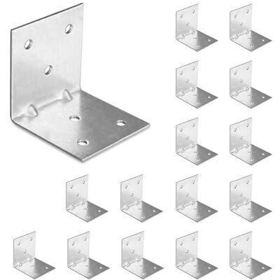 OMIdeas 15 x Conectores em ângulo (50 x 50 x 50) Esquadria larga Suportes de ângulo reforçados de canto em chapa de aço galvanizado OMIdeas 15 x Conectores em ângulo (50 x 50 x 50) Esquadria larga Suportes de ângulo reforçados de canto em chapa de aço galvanizado
