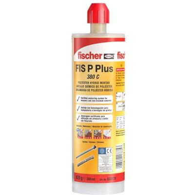 fischer Taco químico âncora química FIS P Plus 380 C poliéster sem estireno (cartucho 380 ml) certificado para tijolo e betão, inclui duas cânulas. fischer Taco químico âncora química FIS P Plus 380 C poliéster sem estireno (cartucho 380 ml) certificado para tijolo e betão, inclui duas cânulas.