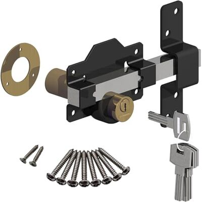 Gatemate Wyre Direct Fechaduras de porta (70 mm, 5 chaves, fecho duplo), cor preta Gatemate Wyre Direct Fechaduras de porta (70 mm, 5 chaves, fecho duplo), cor preta