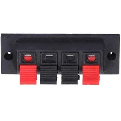 CABLEPELADO Bornes para altifalante Terminal para altifalantes Extensão de bornões conexão por soldagem Dimensões exteriores: 70 mm largura x 24 mm altura x 22 mm fundo ABS 4 terminais CABLEPELADO Bornes para altifalante Terminal para altifalantes Extensão de bornões conexão por soldagem Dimensões exteriores: 70 mm largura x 24 mm altura x 22 mm fundo ABS 4 terminais