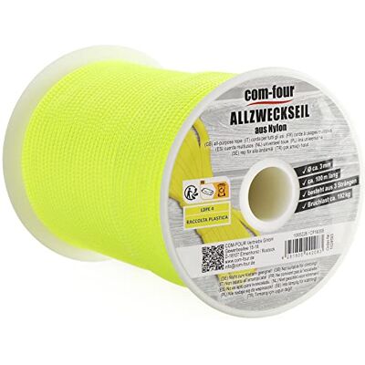 com-four ® Paracord Cord Ø 3 mm, corda com 3 fios para exterior com-four ® Paracord Cord Ø 3 mm, corda com 3 fios para exterior