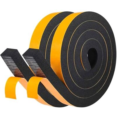 LIKERAINY Fitas de Vedação para Portas Tira de Vedação 1x0,75mm Selo de Espuma Autoadesiva Fita de Borracha para Porta Janela Fita para Anti Frio Isolamento de Ruído e Colisão Preto 2 Rolos 4 Metros LIKERAINY Fitas de Vedação para Portas Tira de Vedação 1x0,75mm Selo de Espuma Autoadesiva Fita de Borracha para Porta Janela Fita para Anti Frio Isolamento de Ruído e Colisão Preto 2 Rolos 4 Metros