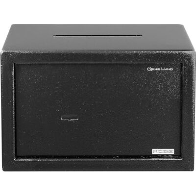Genie Hand Caixa forte mecânica de depósito com chave e fechadura, mealheiro de alta segurança fechadura de mapa duplo assimetrica Genie Hand Caixa forte mecânica de depósito com chave e fechadura, mealheiro de alta segurança fechadura de mapa duplo assimetrica