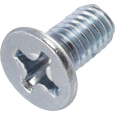 AERZETIX C59641 Conjunto de 100 parafusos de metal M4 x 8 mm com cabeça fresada PH2 DIN 965 em aço carbono dureza 4,8 acabamento galvanizado para fixação de parafusos de parafusos de AERZETIX C59641 Conjunto de 100 parafusos de metal M4 x 8 mm com cabeça fresada PH2 DIN 965 em aço carbono dureza 4,8 acabamento galvanizado para fixação de parafusos de parafusos de