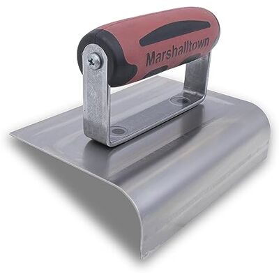 Marshalltown Paleta redonda exterior , R 19 mm, L 38 mm, cabo Durasoft, aço inoxidável, dimensões: 152 x 102 mm Marshalltown Paleta redonda exterior , R 19 mm, L 38 mm, cabo Durasoft, aço inoxidável, dimensões: 152 x 102 mm