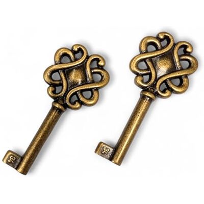 BricoShopping Chaves para móveis no estilo Arte Povera e armários antigos clássicos modernos, chave universal no estilo para fechadura de armário em latão, chave de paleta envelhecida para gaveta BricoShopping Chaves para móveis no estilo Arte Povera e armários antigos clássicos modernos, chave universal no estilo para fechadura de armário em latão, chave de paleta envelhecida para gaveta