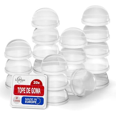 LouMaxx Selo de borracha transparente (20 unidades, 13 mm de diâmetro, inclui pernas adesivas extra fortes, selo transparente premium, antiderrapante, ruído, vibração e ruído LouMaxx Selo de borracha transparente (20 unidades, 13 mm de diâmetro, inclui pernas adesivas extra fortes, selo transparente premium, antiderrapante, ruído, vibração e ruído
