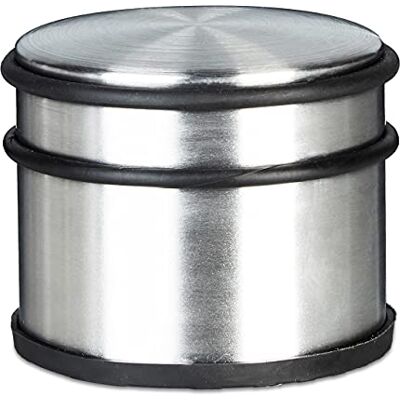 Relaxdays Tope porta, aço inoxidável, grande, borracha protetora, para Borracha protetora, para porta pesada, 7,5 x 9,5 cm Relaxdays Tope porta, aço inoxidável, grande, borracha protetora, para Borracha protetora, para porta pesada, 7,5 x 9,5 cm