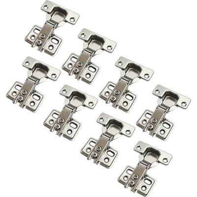 LIKERAINY 95 graus totalmente sobreposto 35mm mini dobradiça de moldura para porta dobradiças curta para portas de encastre móvel armário conjunto de 8 LIKERAINY 95 graus totalmente sobreposto 35mm mini dobradiça de moldura para porta dobradiças curta para portas de encastre móvel armário conjunto de 8