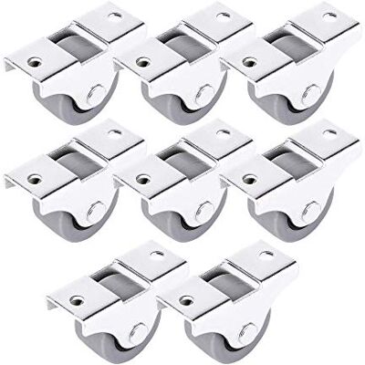 Diforma Conjunto de 8 rodas de borracha giratórias de plástico de 25 mm, rodas duplas de metal com placa para móveis, eletrodomésticos e equipamentos, mini rodas pequenas Diforma Conjunto de 8 rodas de borracha giratórias de plástico de 25 mm, rodas duplas de metal com placa para móveis, eletrodomésticos e equipamentos, mini rodas pequenas