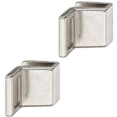 Gedotec Puxadores para portas de vidro Puxador para fixação Espessura do vidro 4-6 mm Zinco fundido sob pressão niquelado Puxador para portas de armário e Gedotec Puxadores para portas de vidro Puxador para fixação Espessura do vidro 4-6 mm Zinco fundido sob pressão niquelado Puxador para portas de armário e