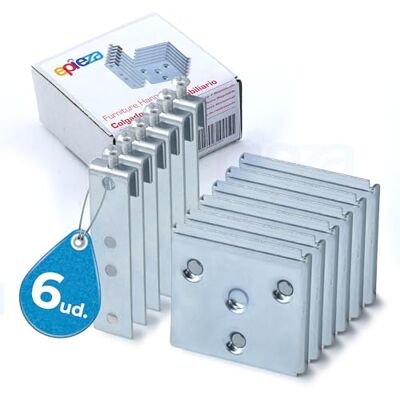 EPIEZA Conjunto de suportes para cabeceiras, cabeçalhos, móveis de cozinha, armários, (inclui bastão de suspensão e placa de suporte). Ferragens para pendurar móveis de cozinha. (5) EPIEZA Conjunto de suportes para cabeceiras, cabeçalhos, móveis de cozinha, armários, (inclui bastão de suspensão e placa de suporte). Ferragens para pendurar móveis de cozinha. (5)