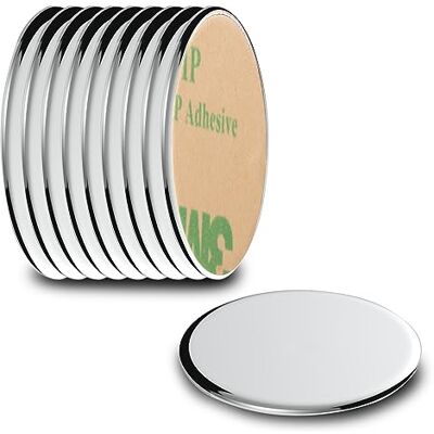 ECENCE Ímanes de neodímio 10 peças ímanes redondos autocolantes 22 x 1 mm revestimento NiCuNi ímanes em forma de disco ECENCE Ímanes de neodímio 10 peças ímanes redondos autocolantes 22 x 1 mm revestimento NiCuNi ímanes em forma de disco
