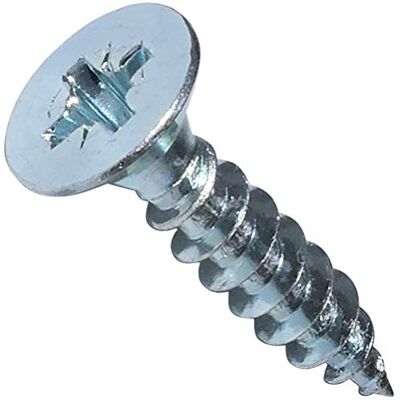 AERZETIX Conjunto de 100 Parafuso para madeira Ø 5 x 25 mm, aço galvanizado, metal cabeça fresada, impressão Cruciforme Pozidriv cor prata C44827 AERZETIX Conjunto de 100 Parafuso para madeira Ø 5 x 25 mm, aço galvanizado, metal cabeça fresada, impressão Cruciforme Pozidriv cor prata C44827