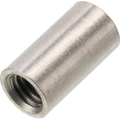 AERZETIX Conjunto de 10 porcas cilíndricas de união M8 x 20 mm alongadas de aço inoxidável A2, para modelagem de montagem mecânica e trabalhos manuais AERZETIX Conjunto de 10 porcas cilíndricas de união M8 x 20 mm alongadas de aço inoxidável A2, para modelagem de montagem mecânica e trabalhos manuais