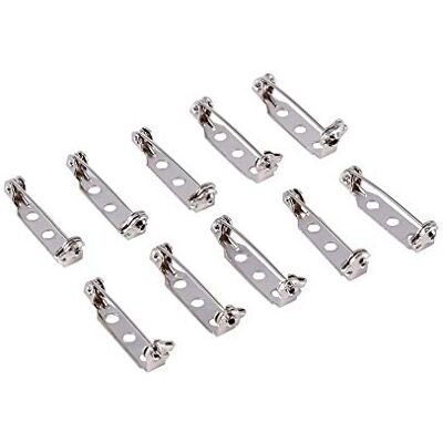 Walfront 50 peças alfinetes de broches, imperdíveis de metal pino de segurança 20 mm/25 mm/32 mm/38 mm (25 mm) Walfront 50 peças alfinetes de broches, imperdíveis de metal pino de segurança 20 mm/25 mm/32 mm/38 mm (25 mm)