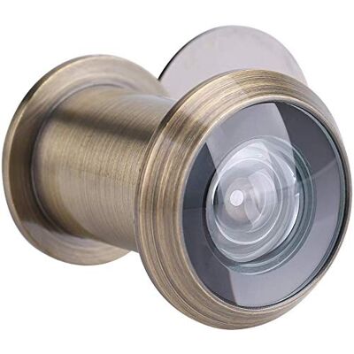 Zerodis Mirilha para porta, visor de porta de segurança vidro ótico de segurança em casa viseira angular de alcance de porta de mira de 220 graus (bronze) Zerodis Mirilha para porta, visor de porta de segurança vidro ótico de segurança em casa viseira angular de alcance de porta de mira de 220 graus (bronze)