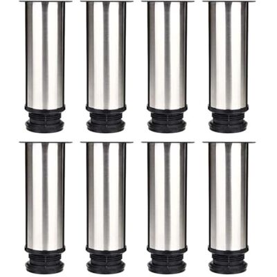 ASelected Conjunto de 8 pernas para móveis reguláveis, 50 x 150 mm, pernas móveis de aço prateado, suportes para mesas, pés e suportes para sofás com ajuste de 1 a 10 mm, base com parafusos ASelected Conjunto de 8 pernas para móveis reguláveis, 50 x 150 mm, pernas móveis de aço prateado, suportes para mesas, pés e suportes para sofás com ajuste de 1 a 10 mm, base com parafusos