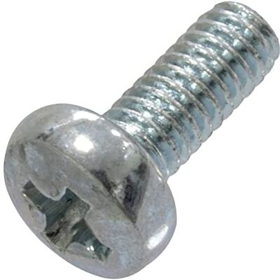 AERZETIX C59831 Conjunto de 50 parafusos de metal com cabeça cilíndrica M2,5 x 6 mm com ranhura PH1 parafuso de montagem DIN 7985 dureza 4,8 aço de carbono cor prata AERZETIX C59831 Conjunto de 50 parafusos de metal com cabeça cilíndrica M2,5 x 6 mm com ranhura PH1 parafuso de montagem DIN 7985 dureza 4,8 aço de carbono cor prata