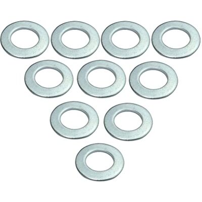 AERZETIX C49137 Conjunto de 10 arruelas planas largas, M16 Ø 30 mm H 2,8 mm, em aço galvanizado, DIN 125 AERZETIX C49137 Conjunto de 10 arruelas planas largas, M16 Ø 30 mm H 2,8 mm, em aço galvanizado, DIN 125