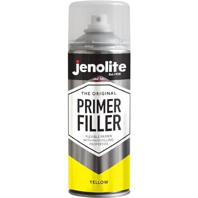JENOLITE Tinta em spray para imprimação e masilla AMARELO Primário flexível Preenche pequenas amassaduras e riscos Deixa um acabamento suave 400ml JENOLITE Tinta em spray para imprimação e masilla AMARELO Primário flexível Preenche pequenas amassaduras e riscos Deixa um acabamento suave 400ml