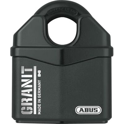 ABUS Cadeado Granit 37RK/80 aço temperado para armazéns e camiões Alta segurança nível 10, arco com fecho duplo resistente à tração e revestimento anticorrosivo para exteriores ABUS Cadeado Granit 37RK/80 aço temperado para armazéns e camiões Alta segurança nível 10, arco com fecho duplo resistente à tração e revestimento anticorrosivo para exteriores