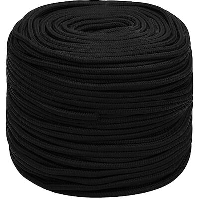vidaXL Rolo de corda de barco trançada linha poliéster 6 mm x 50 m vidaXL Rolo de corda de barco trançada linha poliéster 6 mm x 50 m