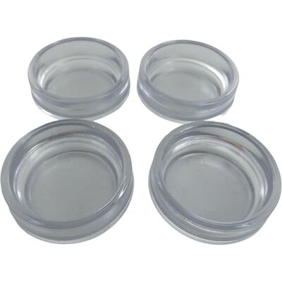 Merriway Castor copo pequeno dimensão exterior transparente 50 mm, conjunto de 4 peças Merriway Castor copo pequeno dimensão exterior transparente 50 mm, conjunto de 4 peças