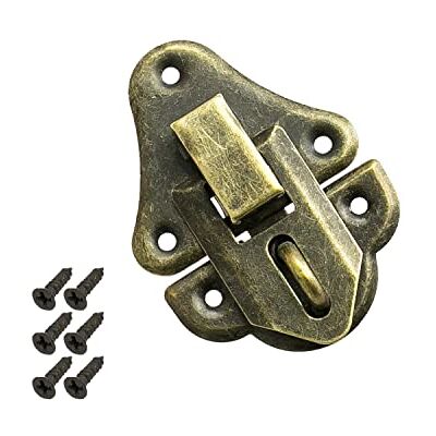 HMF 6495 Fecho de tensão vintage com ilhó de bloqueio, 35 x 50 mm, bronze HMF 6495 Fecho de tensão vintage com ilhó de bloqueio, 35 x 50 mm, bronze