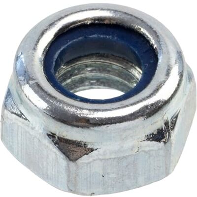 AERZETIX Lote de 25 porcas de bloqueio hexagonais M6 x 1 mm com rosca métrica aço galvanizado cor prata fixação de montagem de uso geral AERZETIX Lote de 25 porcas de bloqueio hexagonais M6 x 1 mm com rosca métrica aço galvanizado cor prata fixação de montagem de uso geral