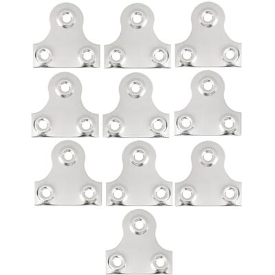 Merriway vidro espelho Picture Hanging placa redonda, cromado 32 mm, conjunto de 10 peças Merriway vidro espelho Picture Hanging placa redonda, cromado 32 mm, conjunto de 10 peças