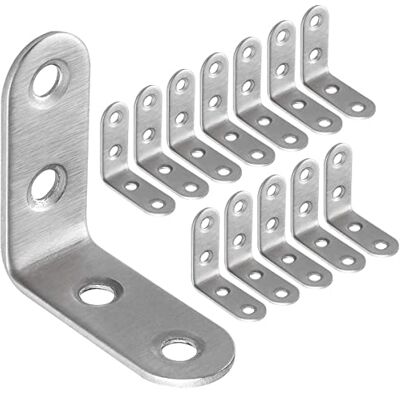 ASelected Pack de 50 quadros para prateleiras, 40 x 40 x 16 mm, esquadrões metálicos de aço inoxidável, suportes para madeira e reforço de móveis interiores ASelected Pack de 50 quadros para prateleiras, 40 x 40 x 16 mm, esquadrões metálicos de aço inoxidável, suportes para madeira e reforço de móveis interiores