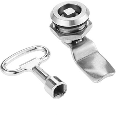 Hicello Fechadura da caixa do medidor de gás elétrico de 22 mm de diâmetro, aço inoxidável, cilindro de barril de 18 mm, fechadura tubular para porta com 7 mm de espessura, para armário, gaveta, caixa de correio Hicello Fechadura da caixa do medidor de gás elétrico de 22 mm de diâmetro, aço inoxidável, cilindro de barril de 18 mm, fechadura tubular para porta com 7 mm de espessura, para armário, gaveta, caixa de correio