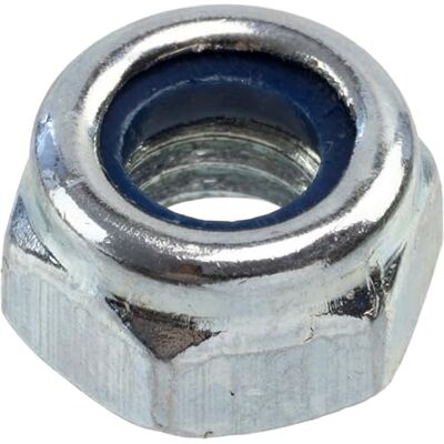 AERZETIX Conjunto de 100 porcas auto-bloqueadoras M6 x 1 mm hexagonais com rosca métrica em aço galvanizado cor prata alta resistência para montagem fixação geral AERZETIX Conjunto de 100 porcas auto-bloqueadoras M6 x 1 mm hexagonais com rosca métrica em aço galvanizado cor prata alta resistência para montagem fixação geral