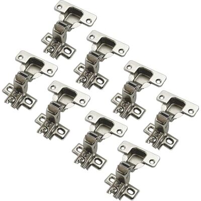 LIKERAINY 95 graus arremetida 35 mm mini dobradiça de moldura para porta dobradiças curta para portas de recesso armário conjunto de 8 LIKERAINY 95 graus arremetida 35 mm mini dobradiça de moldura para porta dobradiças curta para portas de recesso armário conjunto de 8