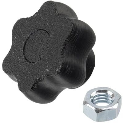 AERZETIX Conjunto de 10 maçanetas de aperto em forma de estrela de plástico preto 10 porcas sextavadas M6 bloqueio ajuste tripés e móveis técnicos AERZETIX Conjunto de 10 maçanetas de aperto em forma de estrela de plástico preto 10 porcas sextavadas M6 bloqueio ajuste tripés e móveis técnicos