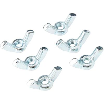 Merriway Porca de borboleta M4, galvanizado brilhante (embalagem de 25) Merriway Porca de borboleta M4, galvanizado brilhante (embalagem de 25)